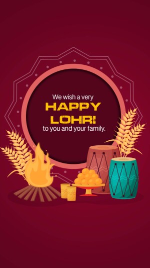 Happy Lohri hd images poster banner status and hd photos